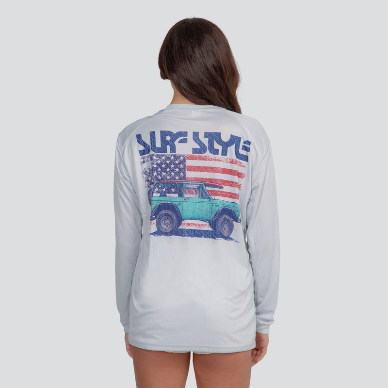 Americana Coastal Bronco PFG Long-Sleeved Tee