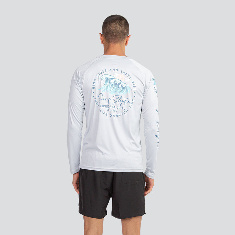 Pastel Wave Performance Long-Sleeved Tee